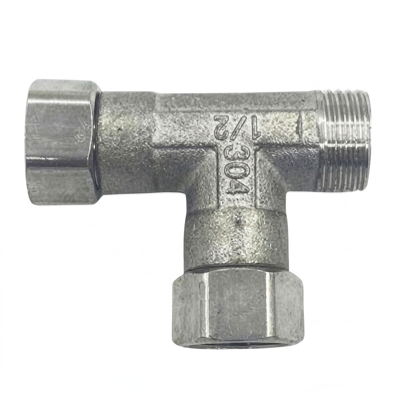 HardwareCity PA528 1/2" FEMALE X 1/2" FEMALE X 1/2" MALE TEE STAINLESS STEEL